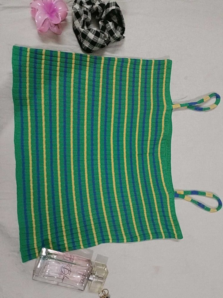 Y2k Striped Knit Tank Top