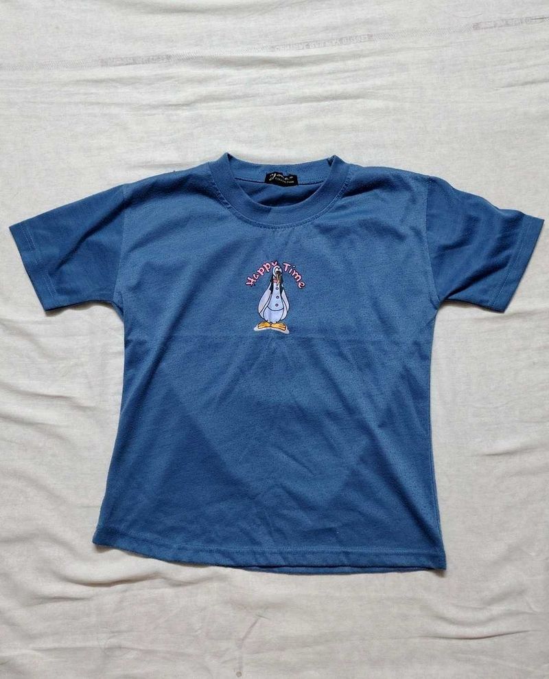 ❗ CLEARANCE ❗ Blue &#39;Happy Time&#39; Graphic Tee