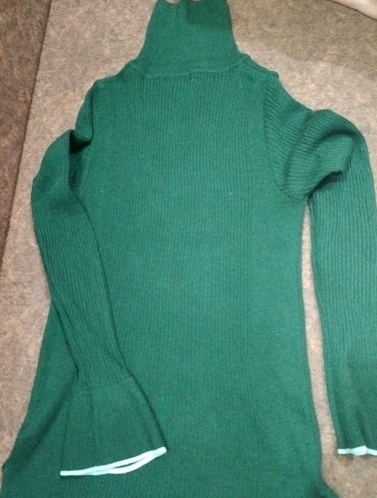 Green Turtleneck Sweater