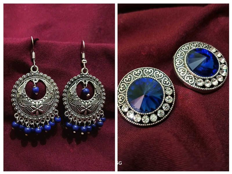Boho Blue Earring Set