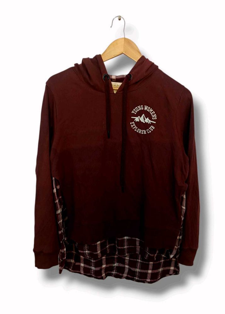 Women&#39;s Maroon Brown Sweatshirt