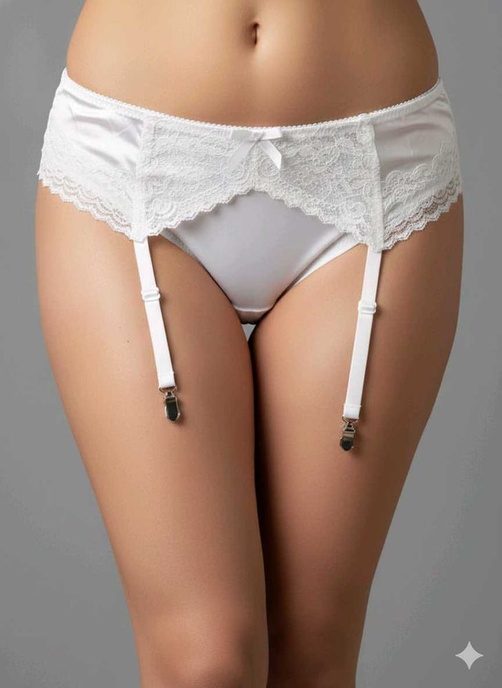 White Lace Garter Belt