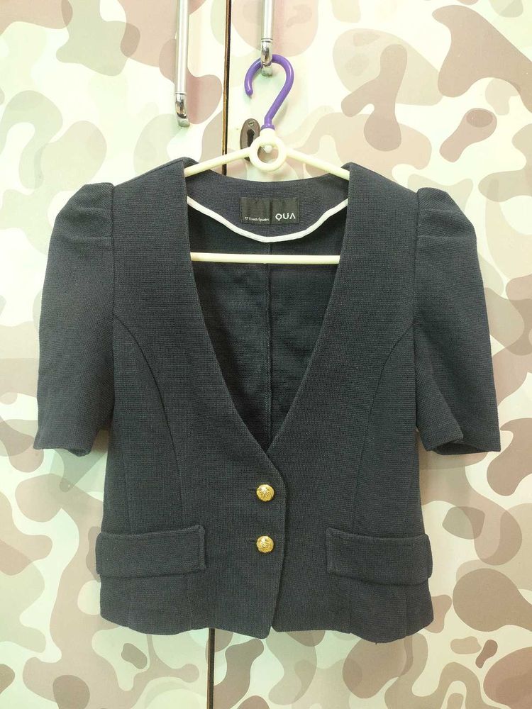 Navy Blue Crop Jacket/ Blazer