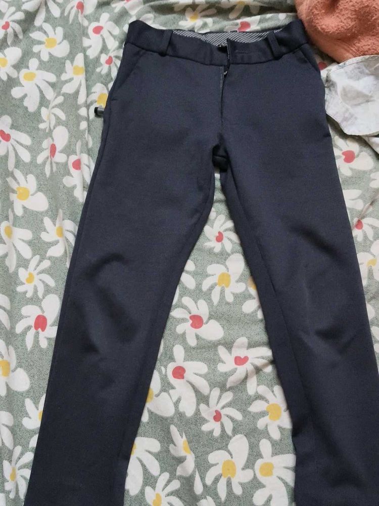 Navy Blue Slim Fit Trousers