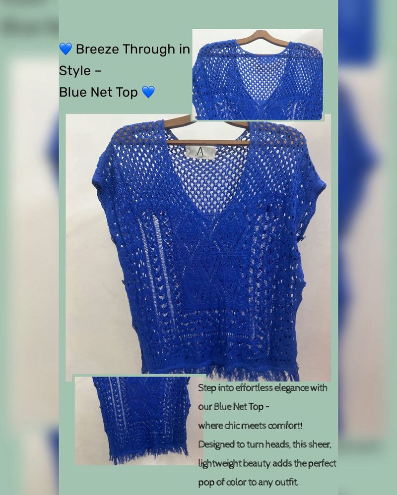 Blue Net Top
