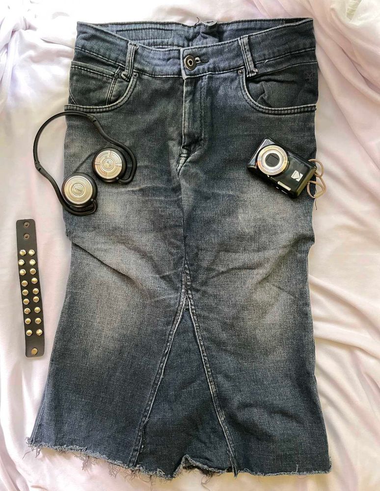 Straight Denim Skirt