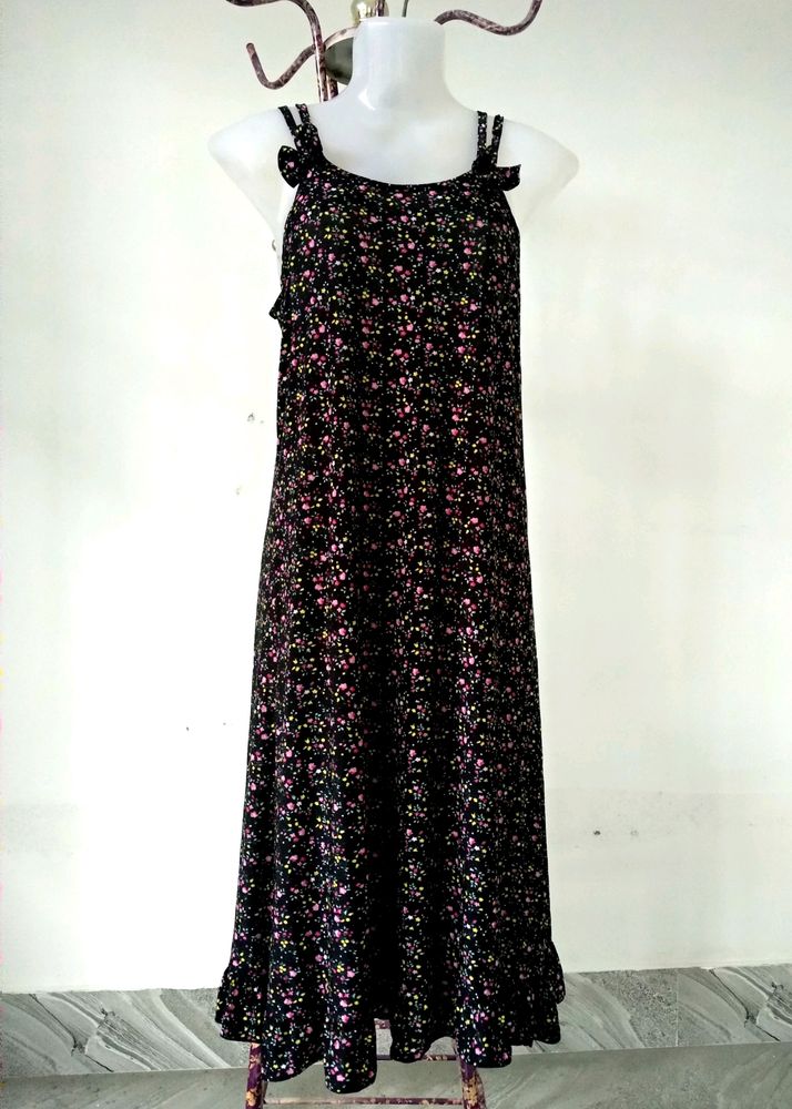 Cute Floral Slip In Midi Dress
