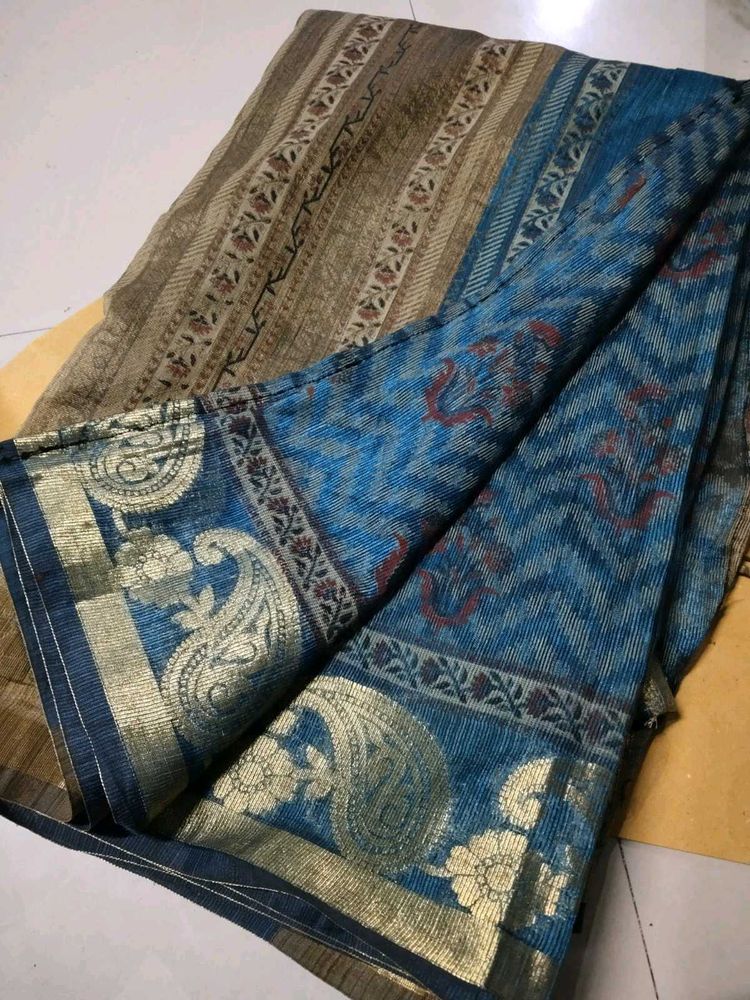 Organza saree With Blouse