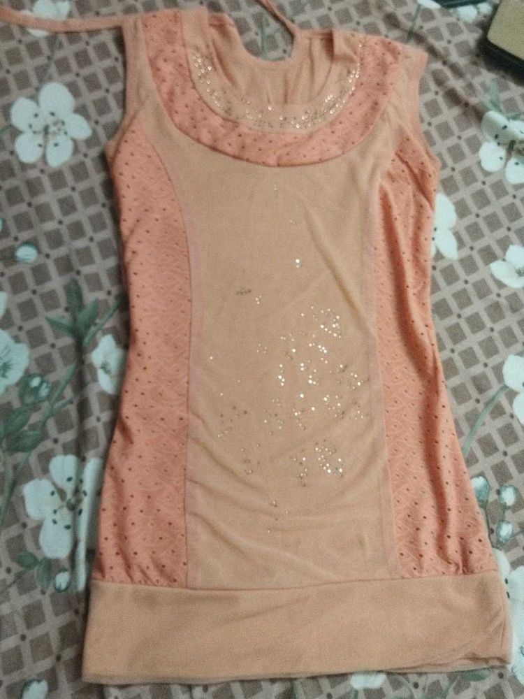 Peach Sleeveless Top