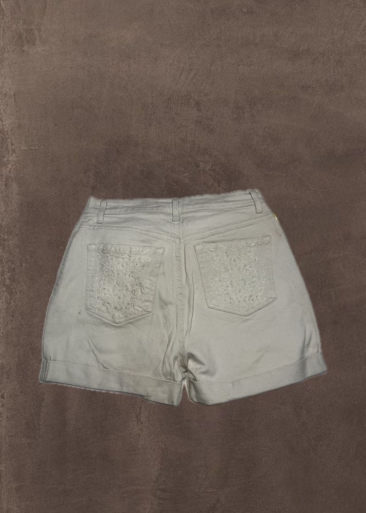 Cute White Denim Shorts