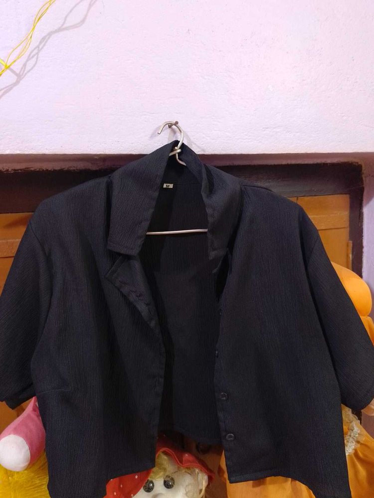 Black Cropped Blazer