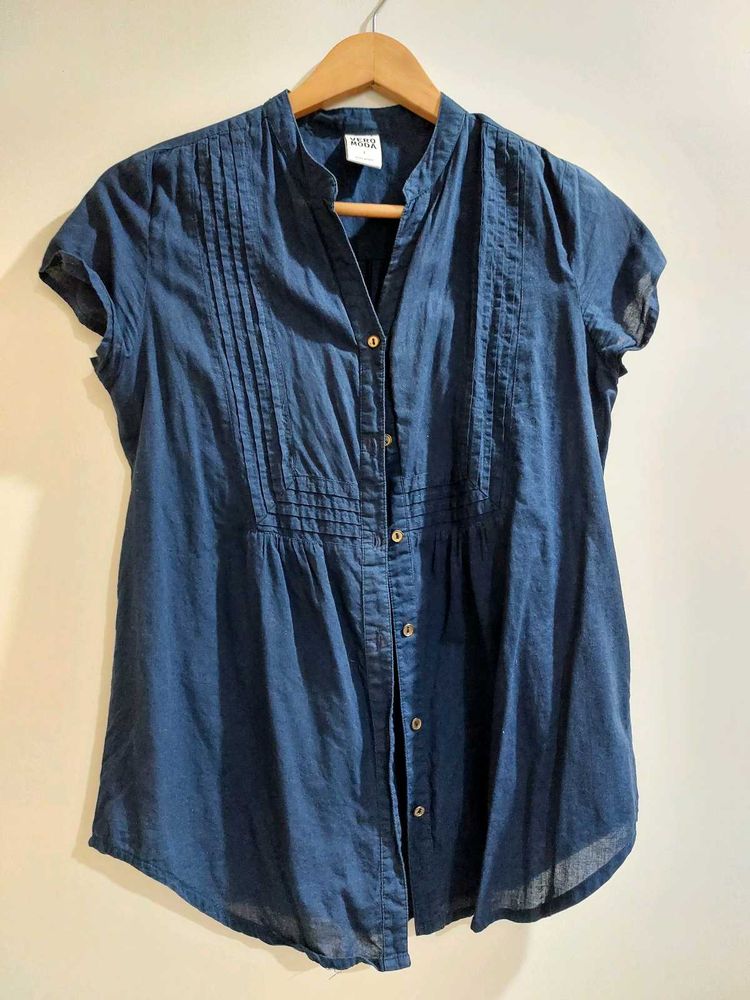 Navy Blue Cotton Top From VERO MODA