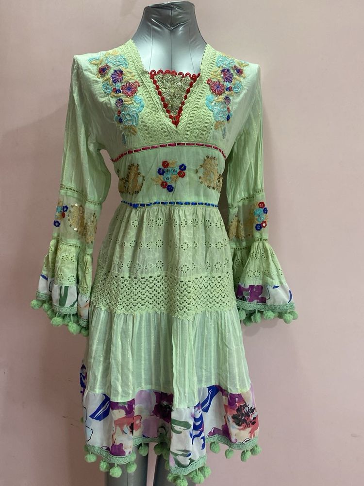 Boho Embroidered Dress