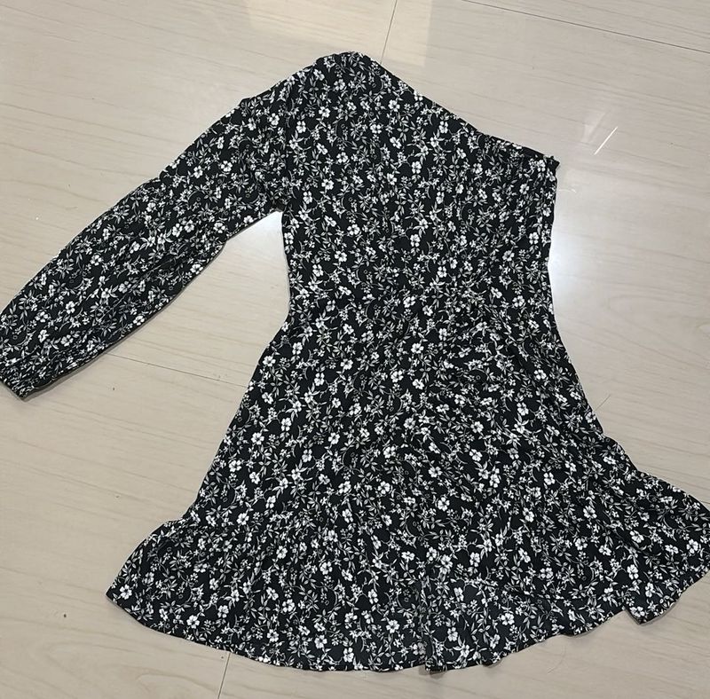 Floral One-Shoulder Dress