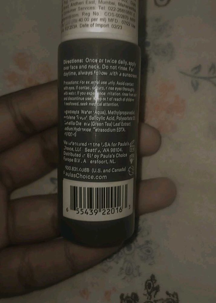 Pauls Choice 2%bha Liqiud Exfoliate Salicylic Acid