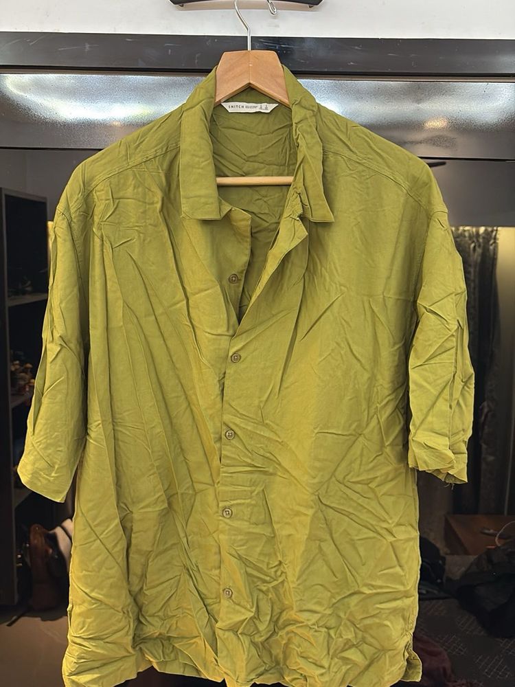 Olive Green Shirt By Snitch