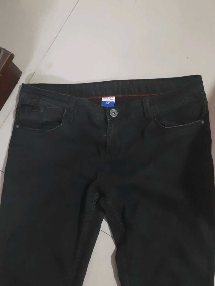 womens Blue Life Black Jeans used bit faded