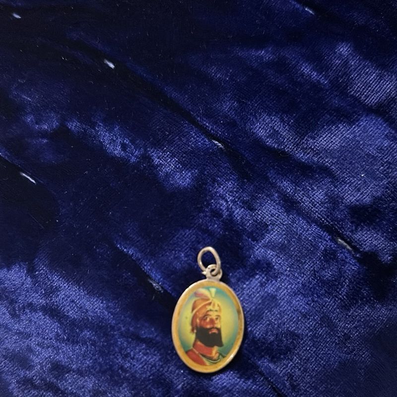Two Sided Neck Pendent With Waheguru Picture