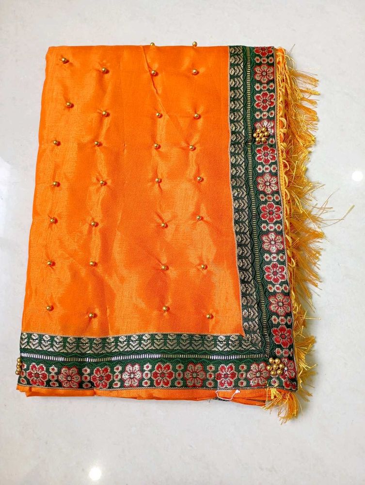 Fancy Saree With Beeds Emblishment