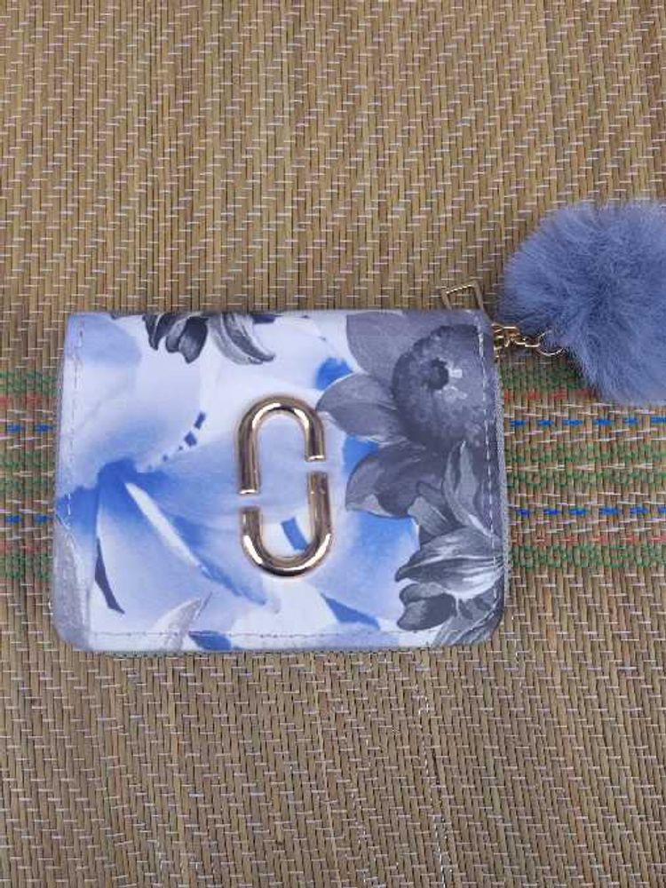 Floral Card Holder with Pom Po