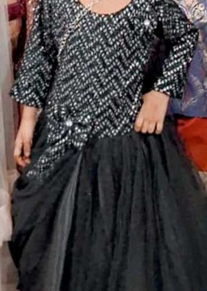 Beautiful Gown Frock With Purse