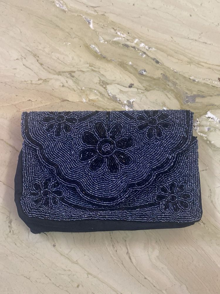 Beaded Floral Clutch