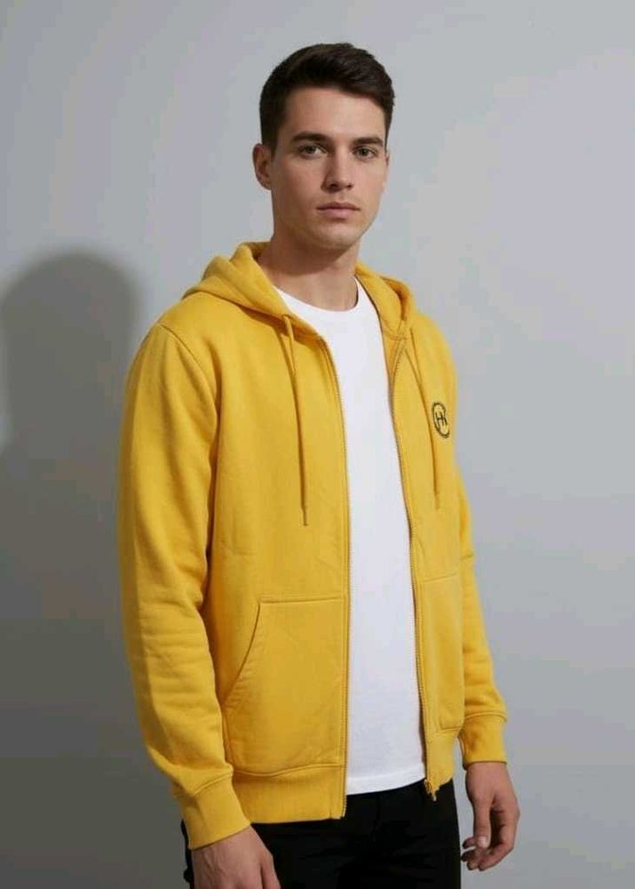 Yellow Zip-Up Hoodie Here&amp;Now