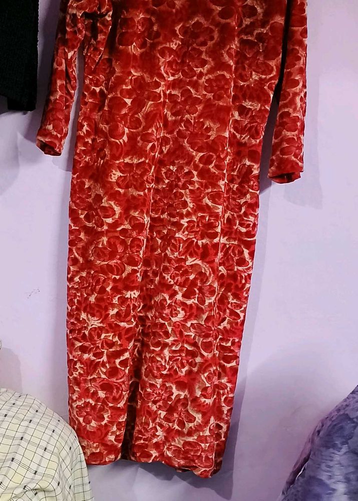 shehneel orange kurta set