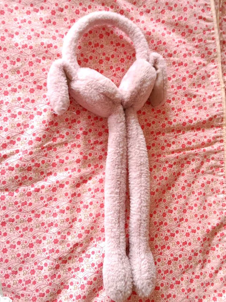 Cute Pink Bunny Earmuffs
