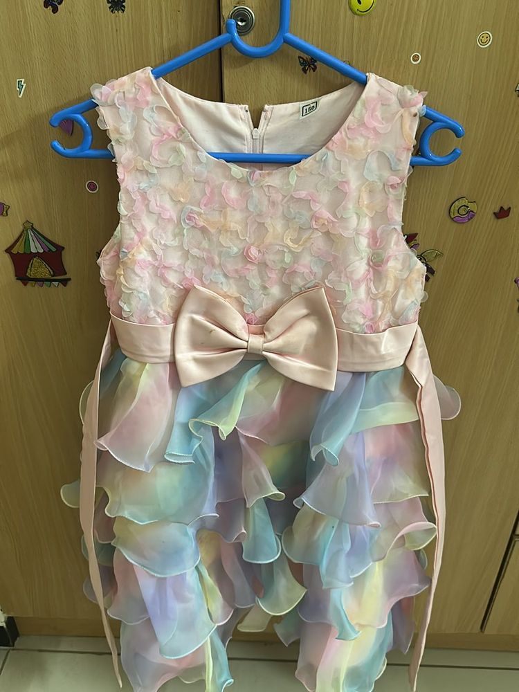 Rainbow Tulle Party Dress