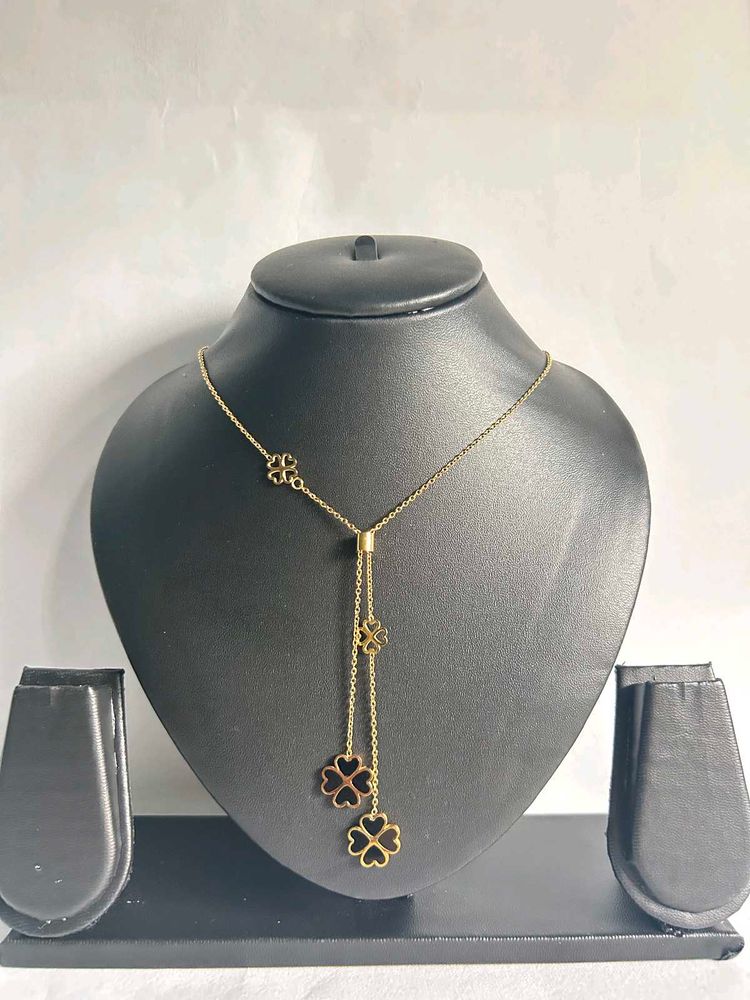 Golden Blossom Charm Necklace