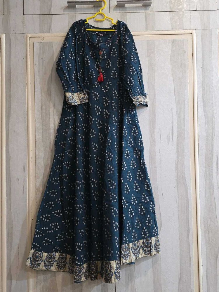 Elegant Blue Printed Kurta
