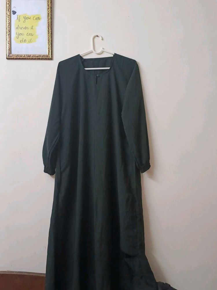 Elegant Dark Green Abaya