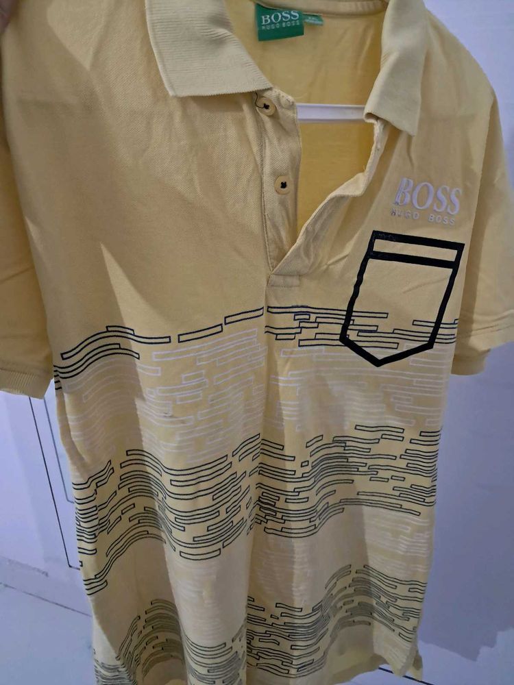 BOSS Yellow Polo Shirt