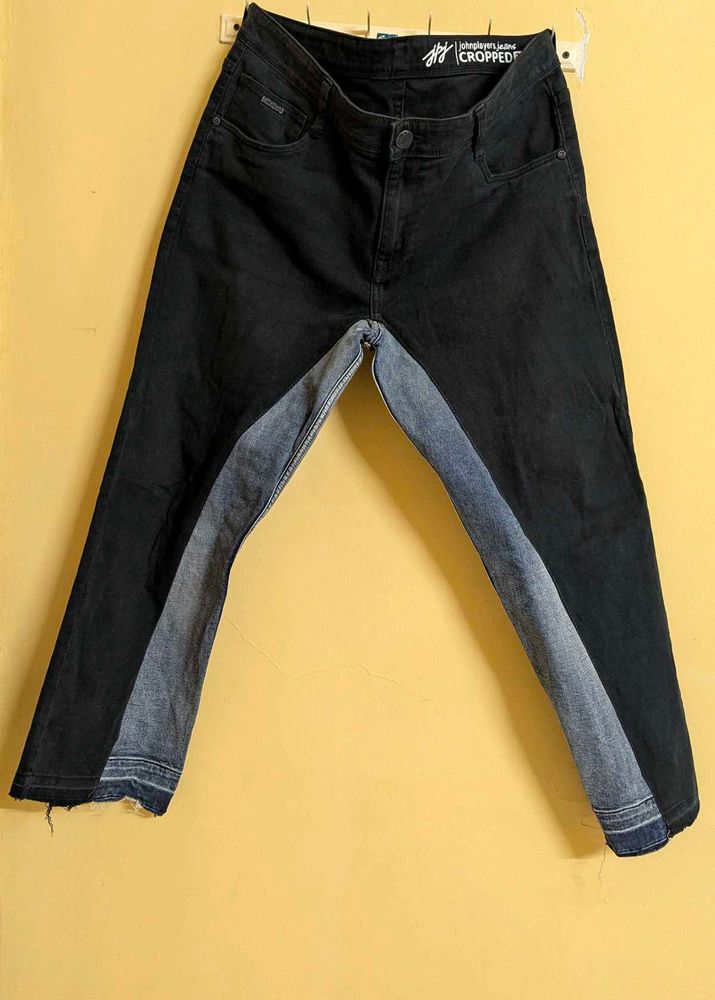 Two-Tone Denim Jeans