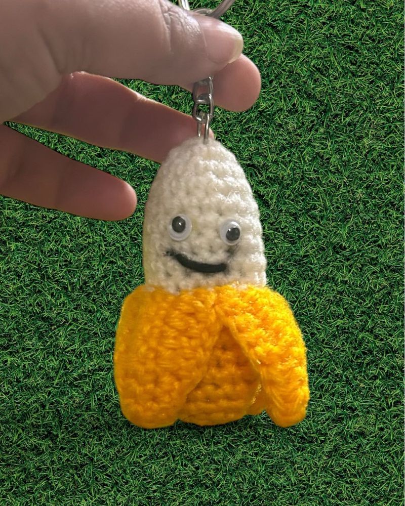 Crochet Banana Keychain