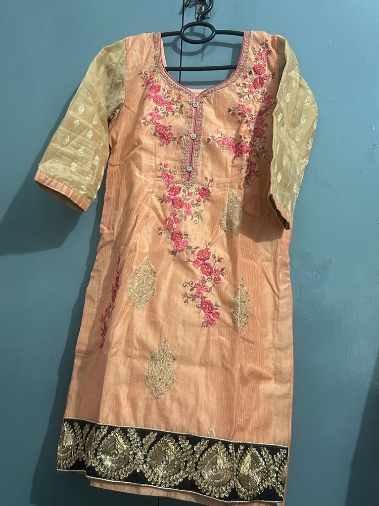 Beautiful Coral Colour Suit
