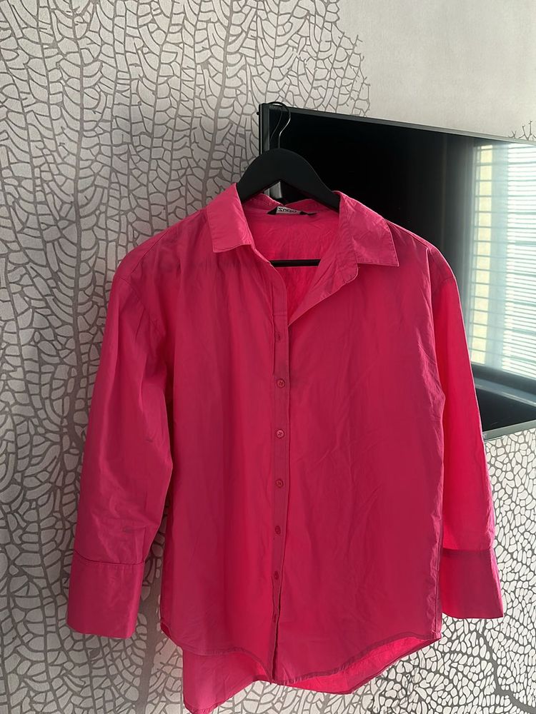 Fuschia Oversized Shirt- Size S