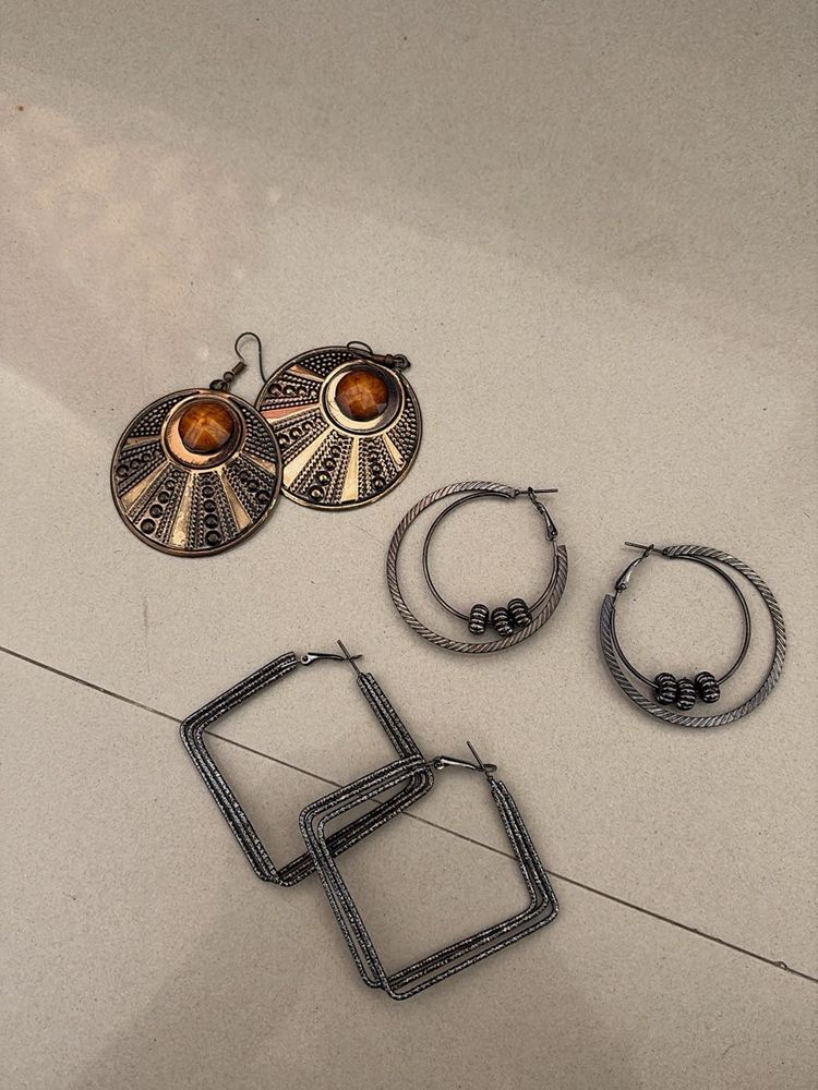 Combo Of 3 Earrings
