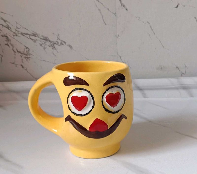 cute milk or coffie mug with emoji🥰