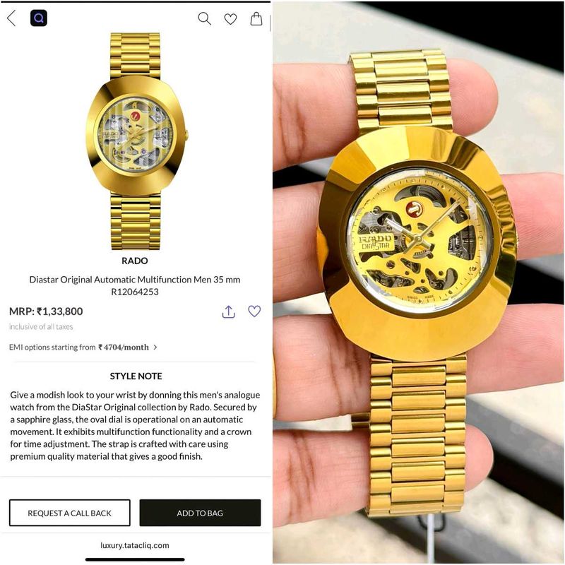 Rado Diastar Original Gold Watch