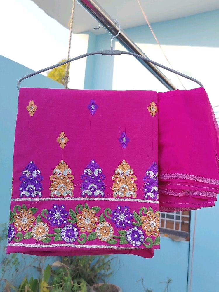 Unstitched 3 Pcs Suit