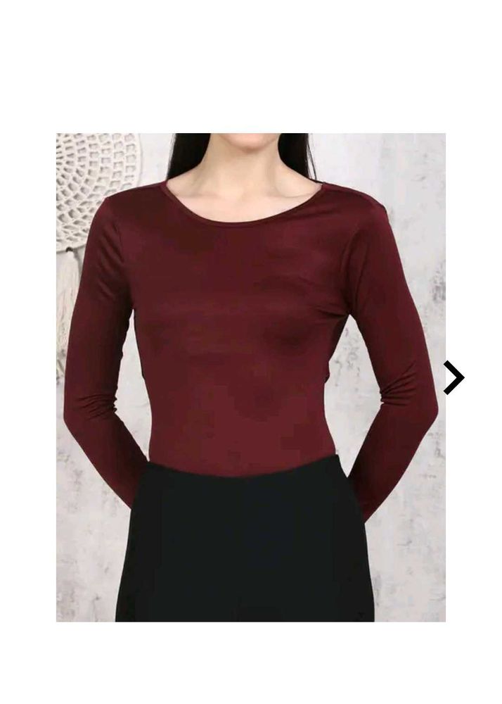 Maroon Long Sleeve Top
