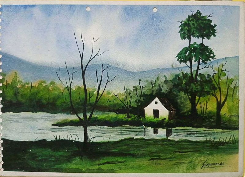 Watercolor Landscape Painting