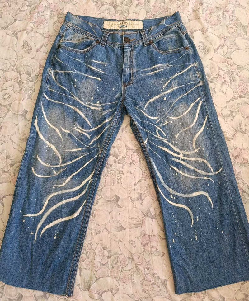 Unique Painted Baggy Jeans