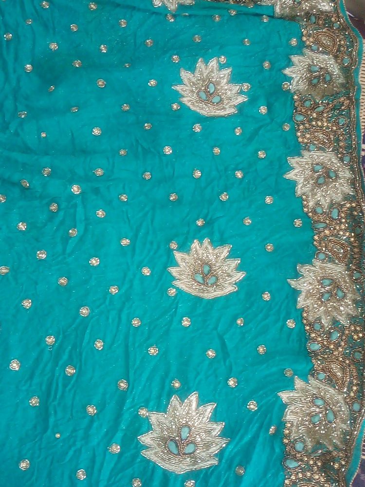 Heavy work Bridal Wear Saree used twice.