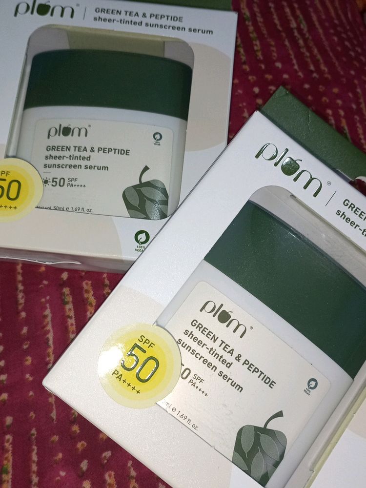 2 PLUM GREEN TEA &amp; PEPTIDE SHEER TINTED Sunscreen