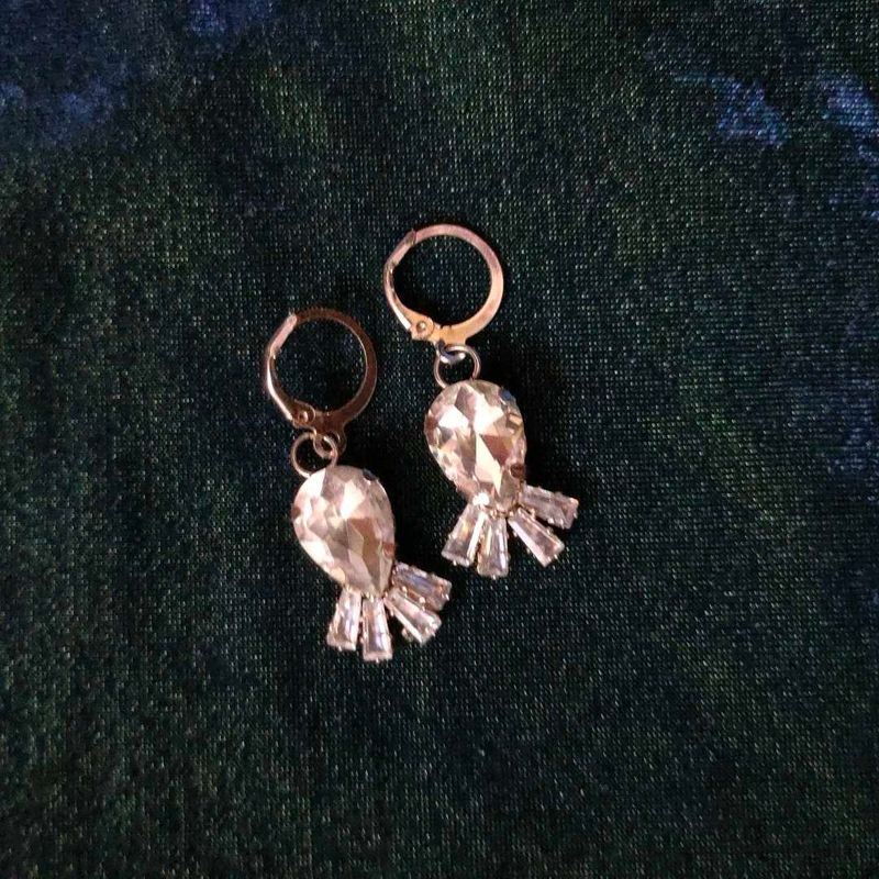 Silver Crystal Earrings