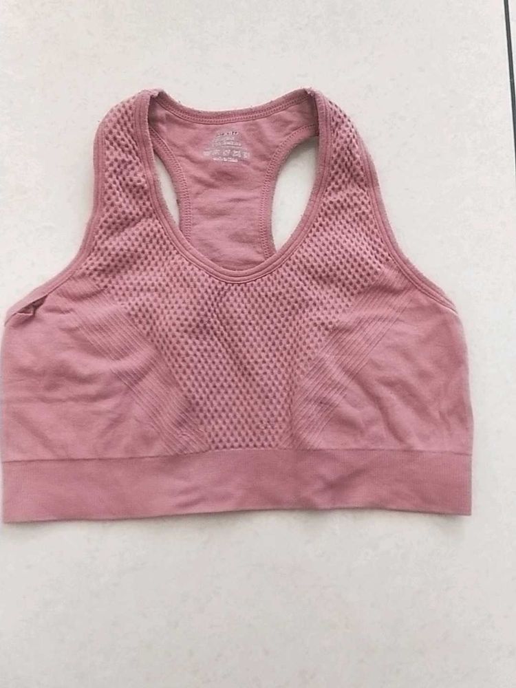 Pink Sports Bra