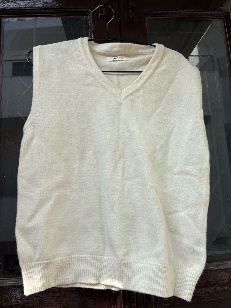 Cream Knit Vest